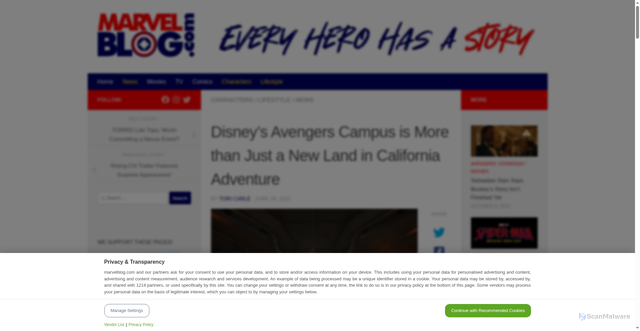 Security scan screenshot of https://marvelblog.com/2021/06/26/disneys-avengers-campus-is-more-than-just-a-new-land-in-california-adventure/