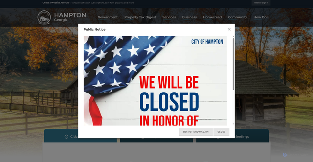 Security scan screenshot of https://hamptonga.gov/