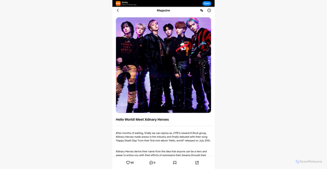 Security scan screenshot of https://www.kooky.io/content/magazine/961