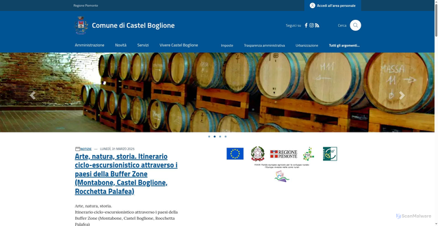 Security scan screenshot of https://www.comune.castelboglione.at.it/