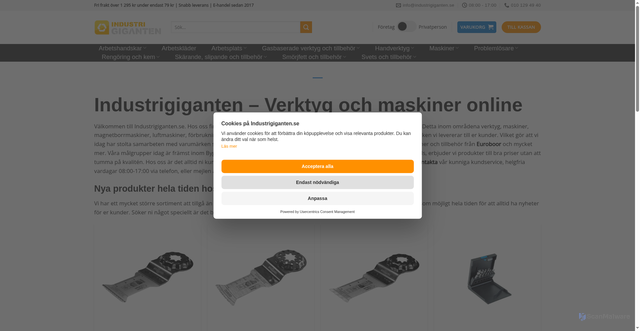 Security scan screenshot of https://industrigiganten.se
