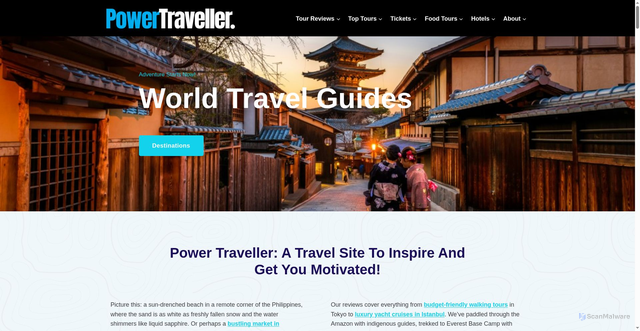 Security scan screenshot of https://powertraveller.com