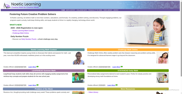 Security scan screenshot of https://www.noetic-learning.com