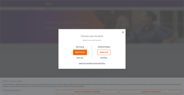 Security scan screenshot of https://vanity.fedex.com