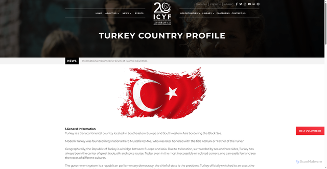 Security scan screenshot of https://www.icyforum.org/turkey-country-profile/