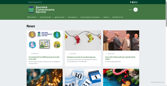 Security scan screenshot of https://www.scsivrea.it/