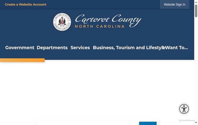 Security scan screenshot of https://carteretcountync.gov/