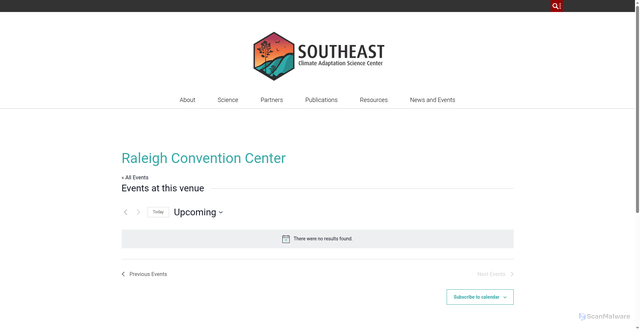 Security scan screenshot of https://secasc.ncsu.edu/venue/raleigh-convention-center/