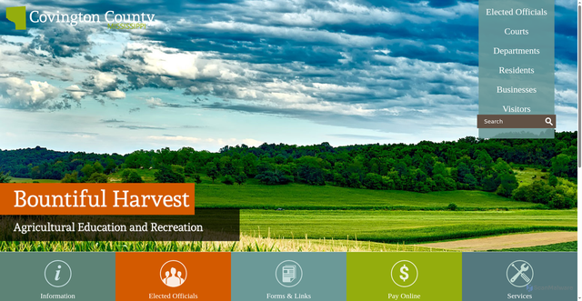 Security scan screenshot of https://covingtoncountyms.gov/