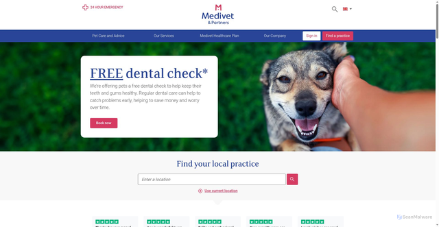 Security scan screenshot of https://medivet.co.uk