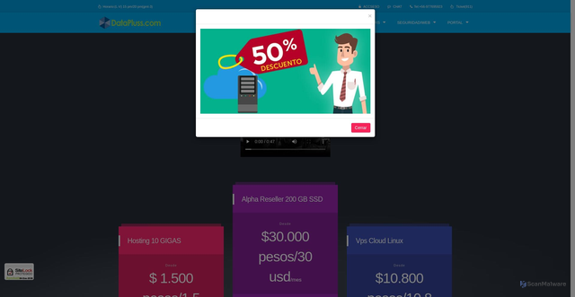 Security scan screenshot of http://resellerestadosunidos.com/