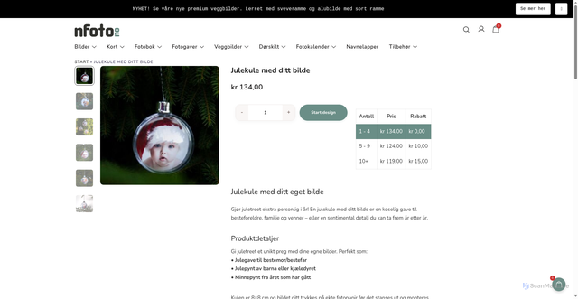 Security scan screenshot of https://nfoto.no/produkter/julekule-med-ditt-bilde/?utm_source=mailchimp&utm_medium=email&utm_campaign=kalender-mix-0917&utm_content=julekule&utm_source=nfoto.no&utm_campaign#81ae7f79-EMAIL_CAMPAIGN_2026_09_16_08_20&utm_medium=email&utm_term=0_d26c6d4588-2381ae7f79-4832893&mc_cid%2381ae7f79&mc_eid=UNIQID