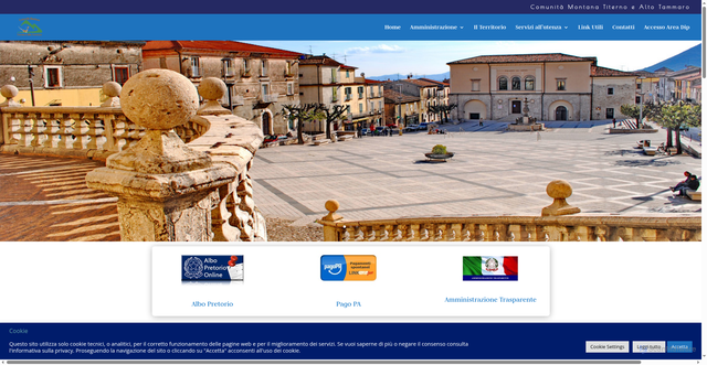 Security scan screenshot of http://www.comunitamontanatiternoaltotammaro.it/