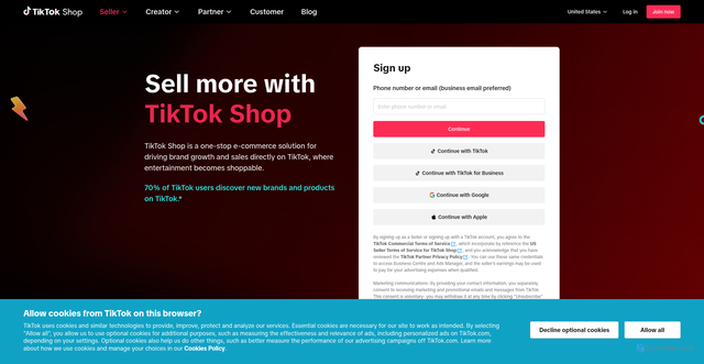 Security scan screenshot of https://seller-us-accounts.tiktok.com