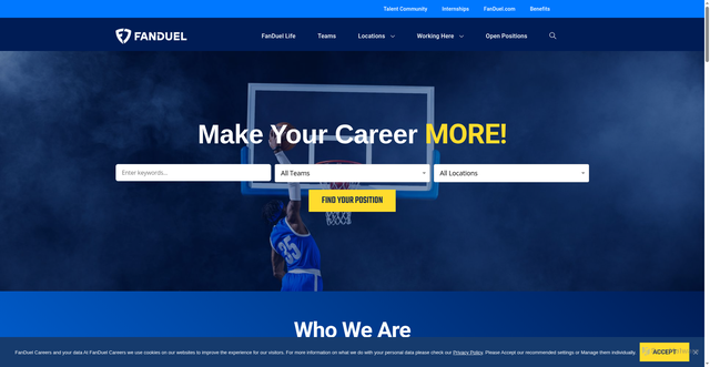 Security scan screenshot of https://www.fanduel.careers/