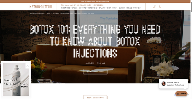 Security scan screenshot of https://metropolitanskinclinic.com/blog/botox-101-everything-you-need-to-know-about-botox-injections/