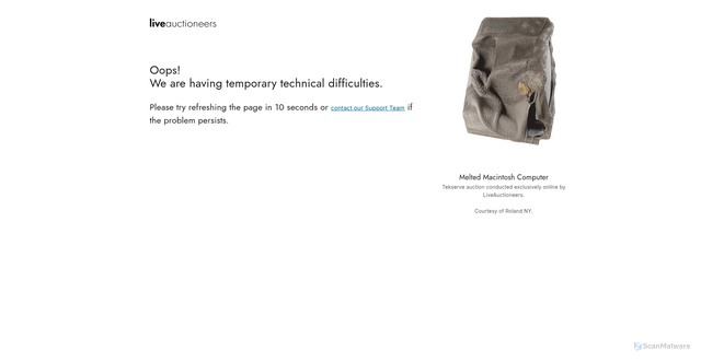 Security scan screenshot of https://mainhost-prod.liveauctioneers.com