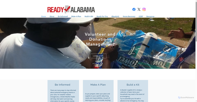 Security scan screenshot of https://www.readyalabama.gov/