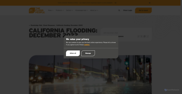 Security scan screenshot of https://www.jbarisk.com/knowledge-hub/event-response/california-flooding-december-2022/