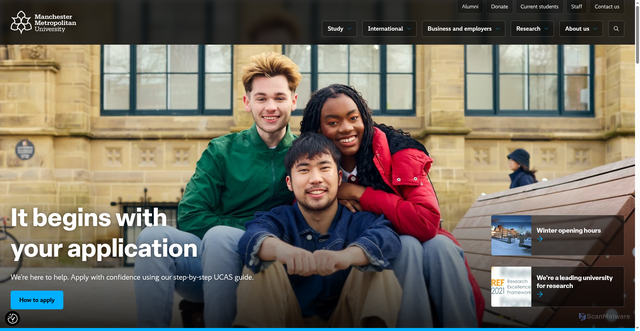 Security scan screenshot of https://www.mmu.ac.uk:443/