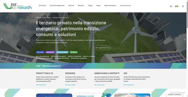 Security scan screenshot of https://www.rse-web.it/