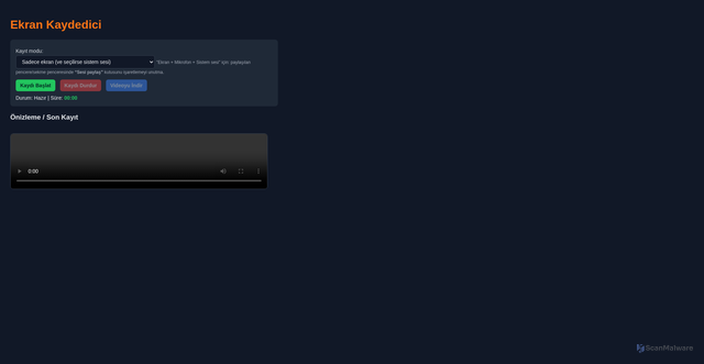 Security scan screenshot of https://fsr-ekran-kaydedici-6mw9malmbr.edgeone.dev/