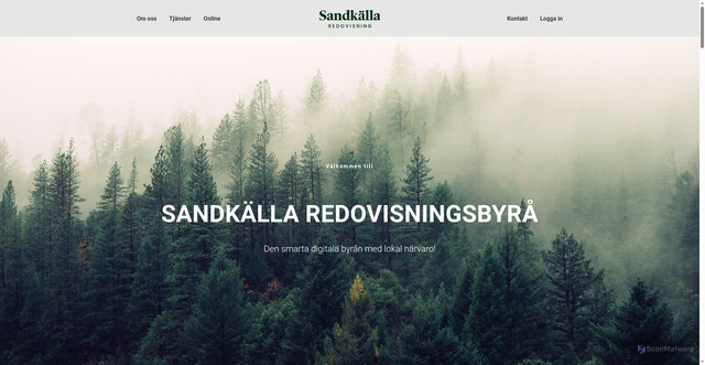 Security scan screenshot of https://sandkallaredovisning.se