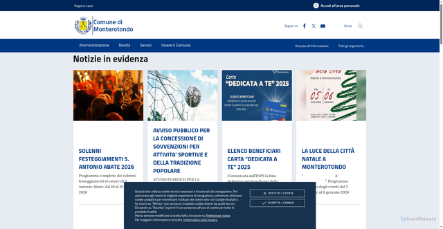 Security scan screenshot of https://www.comune.monterotondo.rm.it/