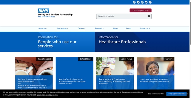 Security scan screenshot of https://www.sabp.nhs.uk/
