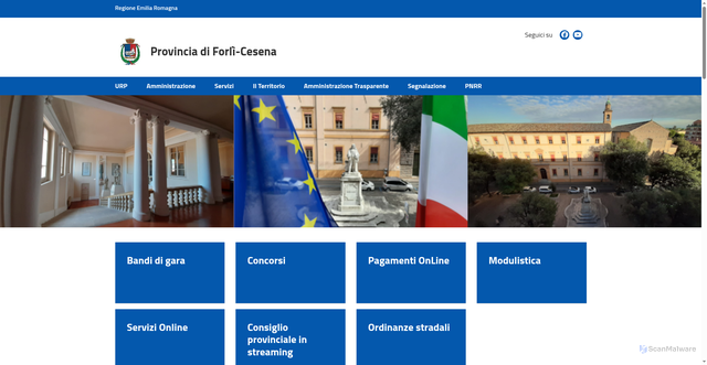 Security scan screenshot of https://www.provincia.fc.it/