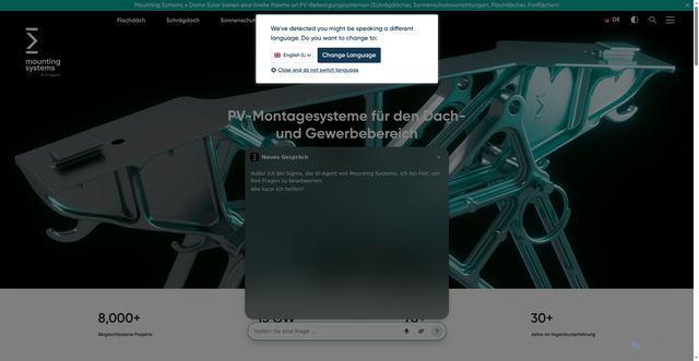 Security scan screenshot of https://mounting-systems.com