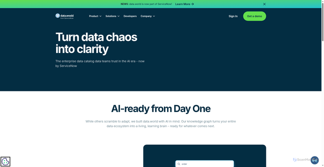 Security scan screenshot of https://data.world