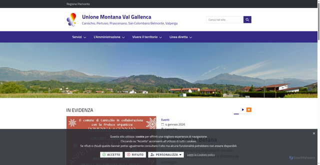 Security scan screenshot of https://www.umvalgallenca.it/it-it/home