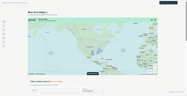 Security scan screenshot of https://map.proxi.co/r/guOYuuYP3WZGlHQiZP12