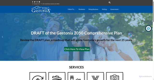 Security scan screenshot of https://gastonianc.gov/