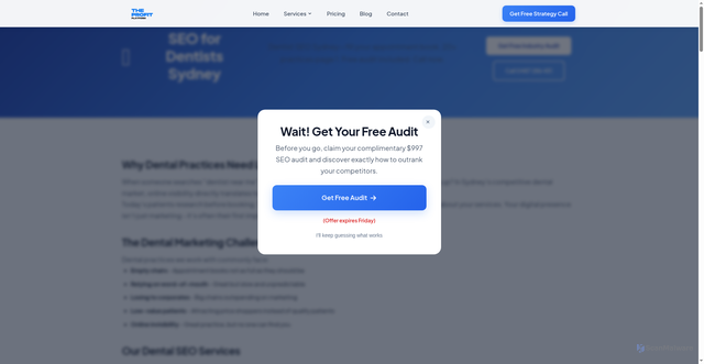 Security scan screenshot of https://theprofitplatform.com.au/industries/dentists/