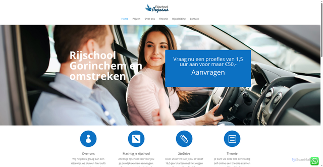 Security scan screenshot of https://rijschoolpegasus.nl