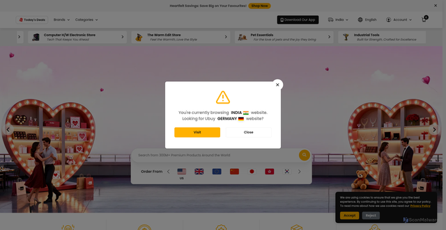 Security scan screenshot of https://ubuy.co.in