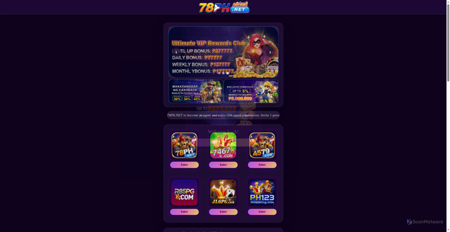 Security scan screenshot of https://78ph.vip/?host=https://yn43te.com?ch=63478