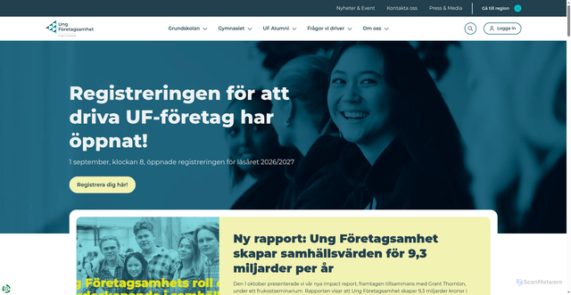 Security scan screenshot of https://framtidskoll.nu
