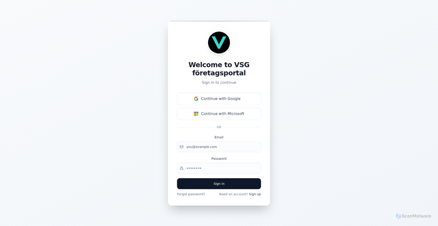 Security scan screenshot of https://vsgp.se
