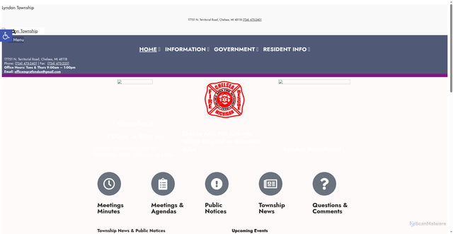 Security scan screenshot of https://lyndontownshipmi.gov/