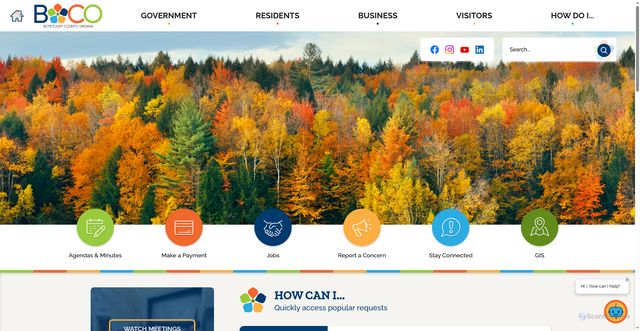 Security scan screenshot of https://www.botetourtva.gov/