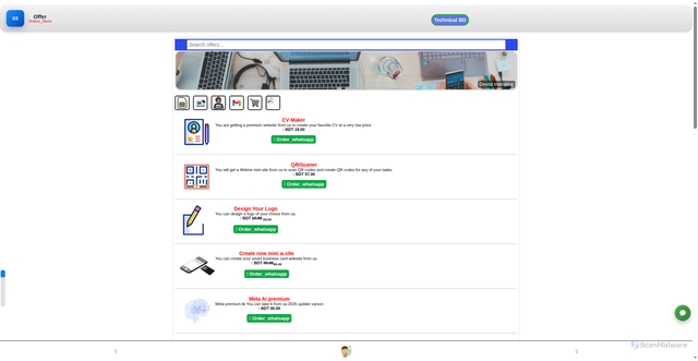 Security scan screenshot of https://sstechnicalbd-2rjxc0gp8q.edgeone.app/