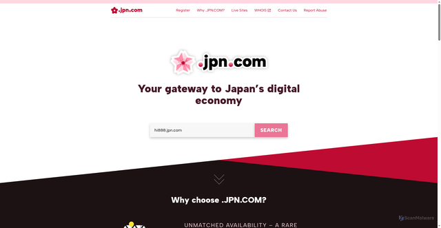 Security scan screenshot of https://hi888.jpn.com