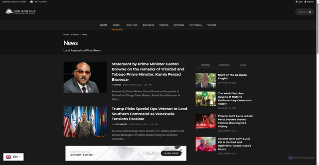 Security scan screenshot of https://sascaonline.com/category/news/
