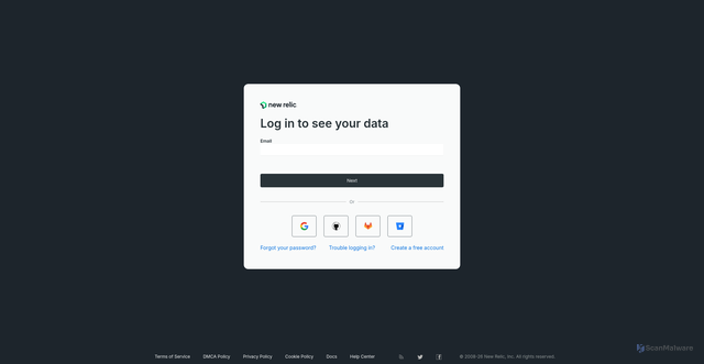Security scan screenshot of https://entity-search.service.newrelic.com
