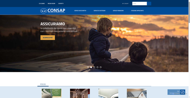Security scan screenshot of https://www.consap.it