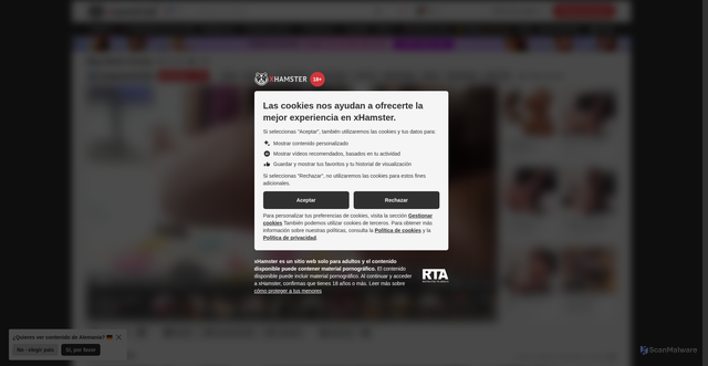 Security scan screenshot of https://es.xhamster.com/videos/big-black-booty-12802970
