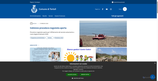 Security scan screenshot of https://www.comuneditortoli.it
